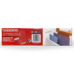 Tendedero Extensible de Pared (3m - 5 cuerdas)